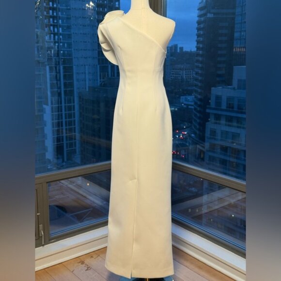 🆕 ACLER 🧿 NWOT Wynyard One Shoulder Maxi Dress, Ivory - Sz AU 8 US 4 - Picture 7 of 14